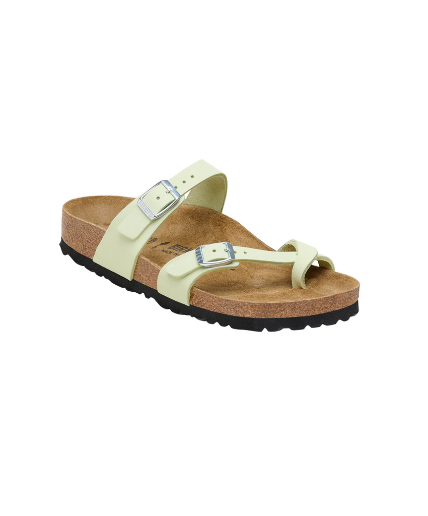 Birkenstock Mayari Nubuck Leather Faded Lime Sandals Bstore