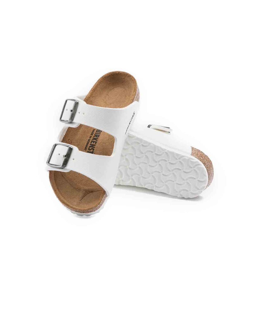 Birkenstock Kids Arizona Birko Flor White Sandals