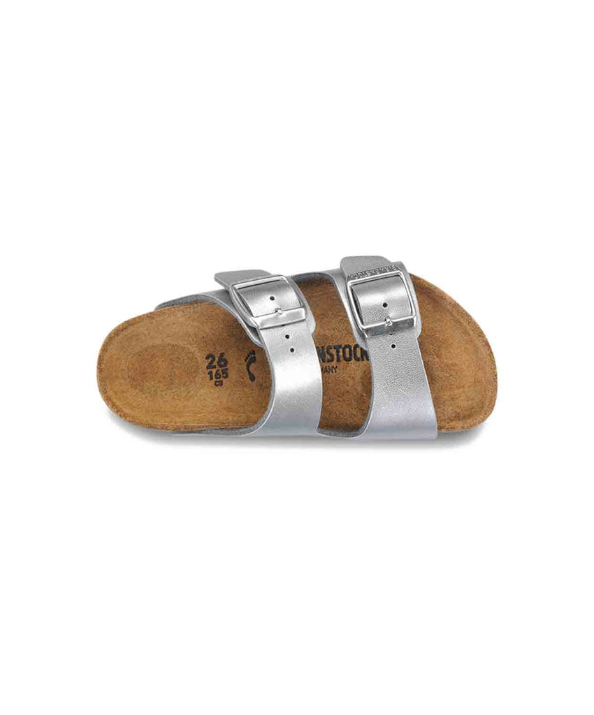 Metallic silver arizona birkenstock on sale