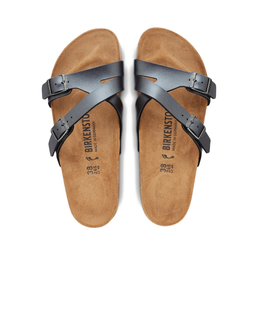 Birkenstock Yao Birko Flor Metallic Black Sandals Bstore