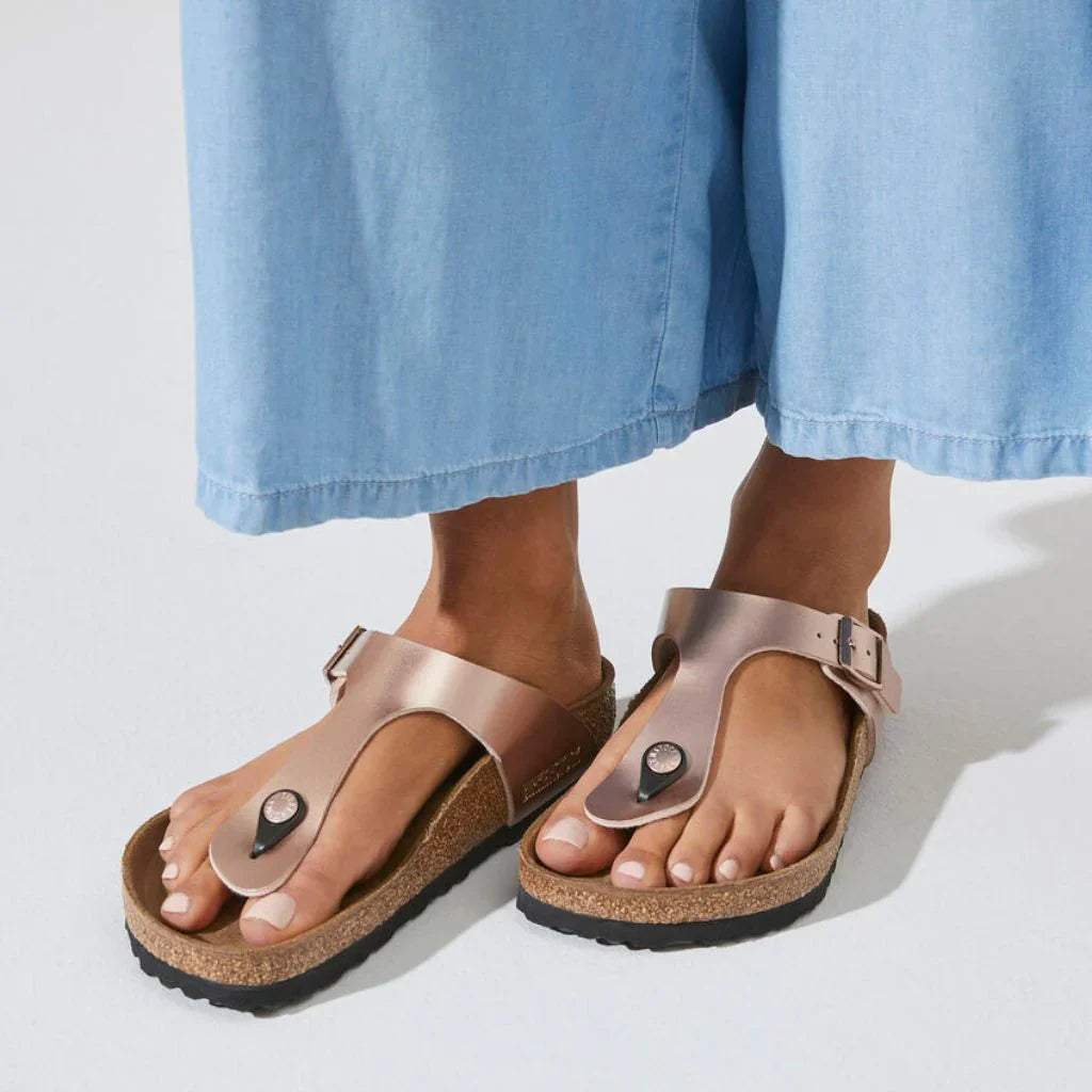 Birkenstock sandals metallic copper online