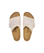 Birkenstock Kyoto Suede/Nubuck Leather Antique White Sandals