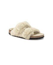 Birkenstock Arizona Big Buckle Teddy Shearling Eggshell Sandals