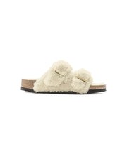 Birkenstock Arizona Big Buckle Teddy Shearling Eggshell Sandals