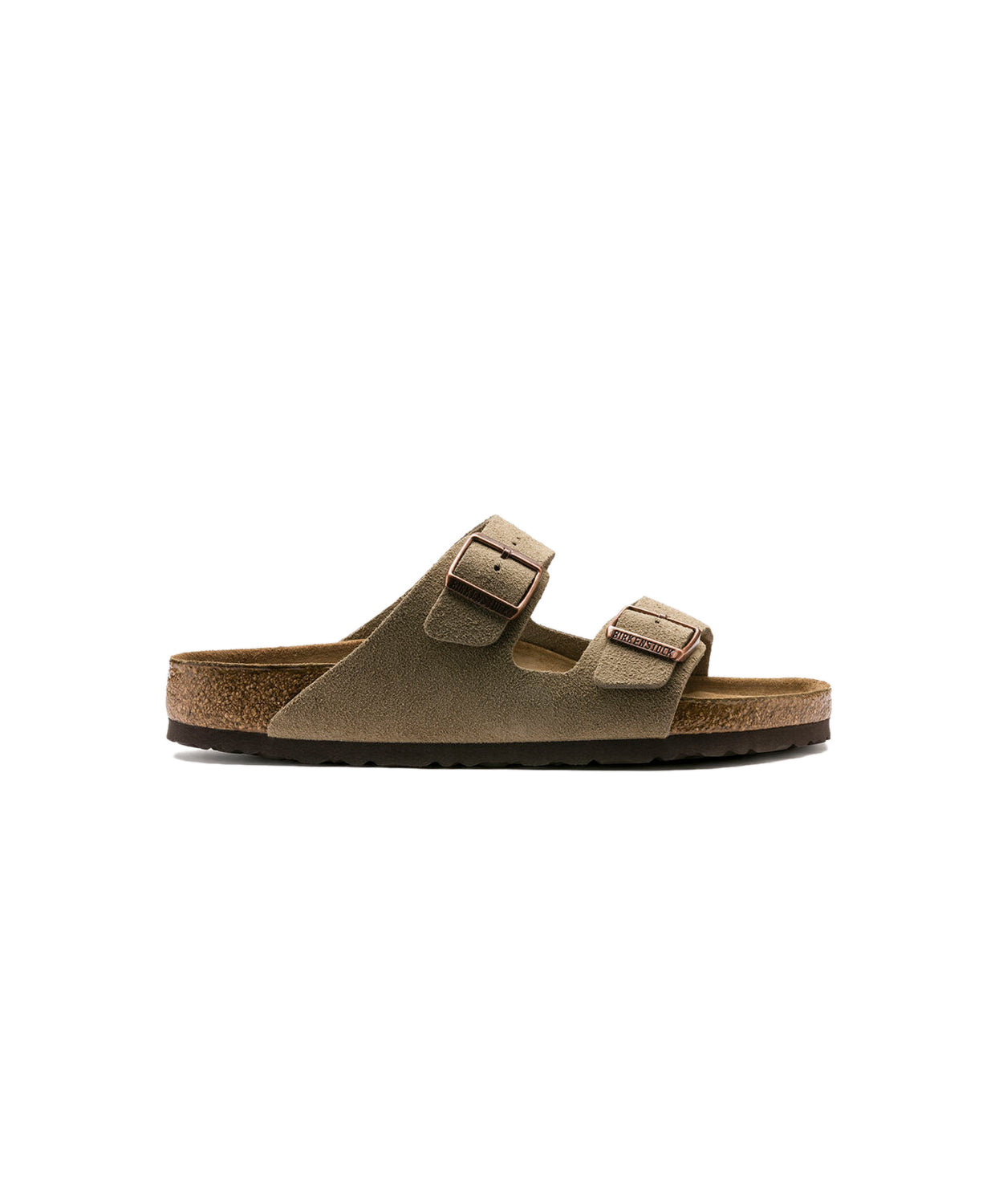 Birkenstock Arizona Suede Leather Taupe Soft Footbed Sandals | Free  Shipping – Bstore