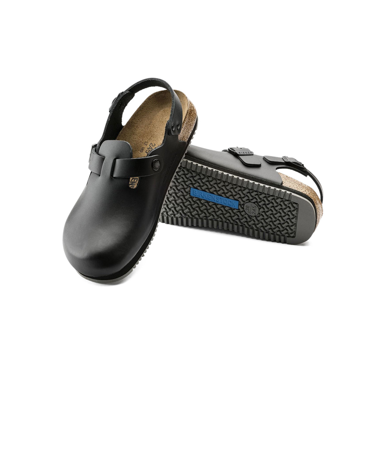 Birkenstock Tokio Leather Black Supergrip Clogs Free Shipping Bstore