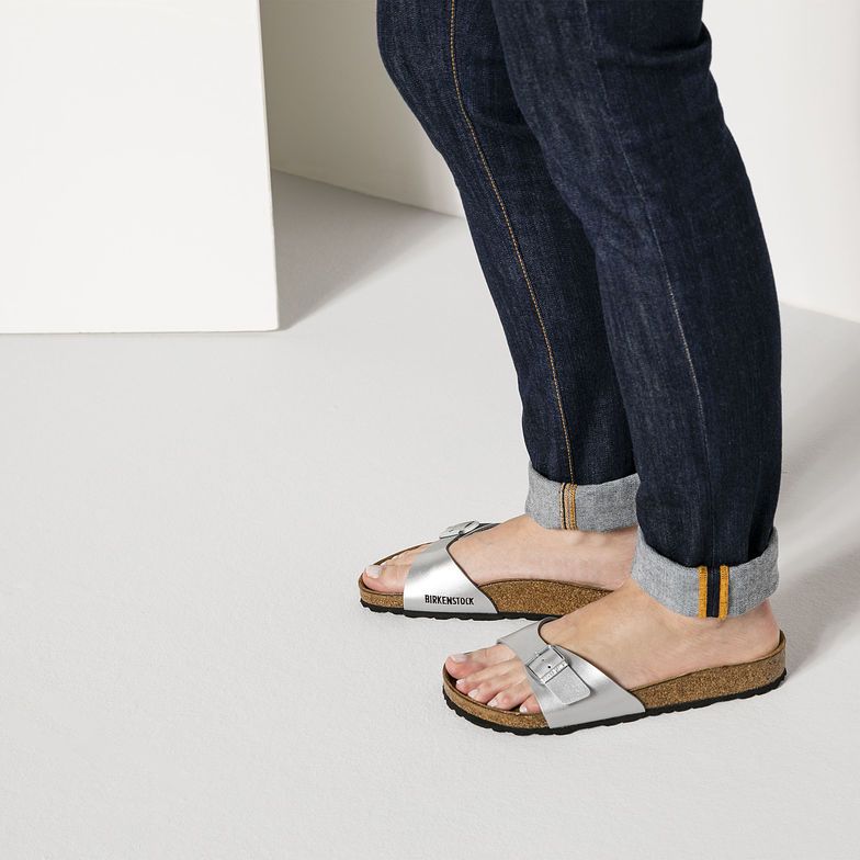 Birkenstock Madrid Birko Flor Silver Sandals Free Shipping Bstore