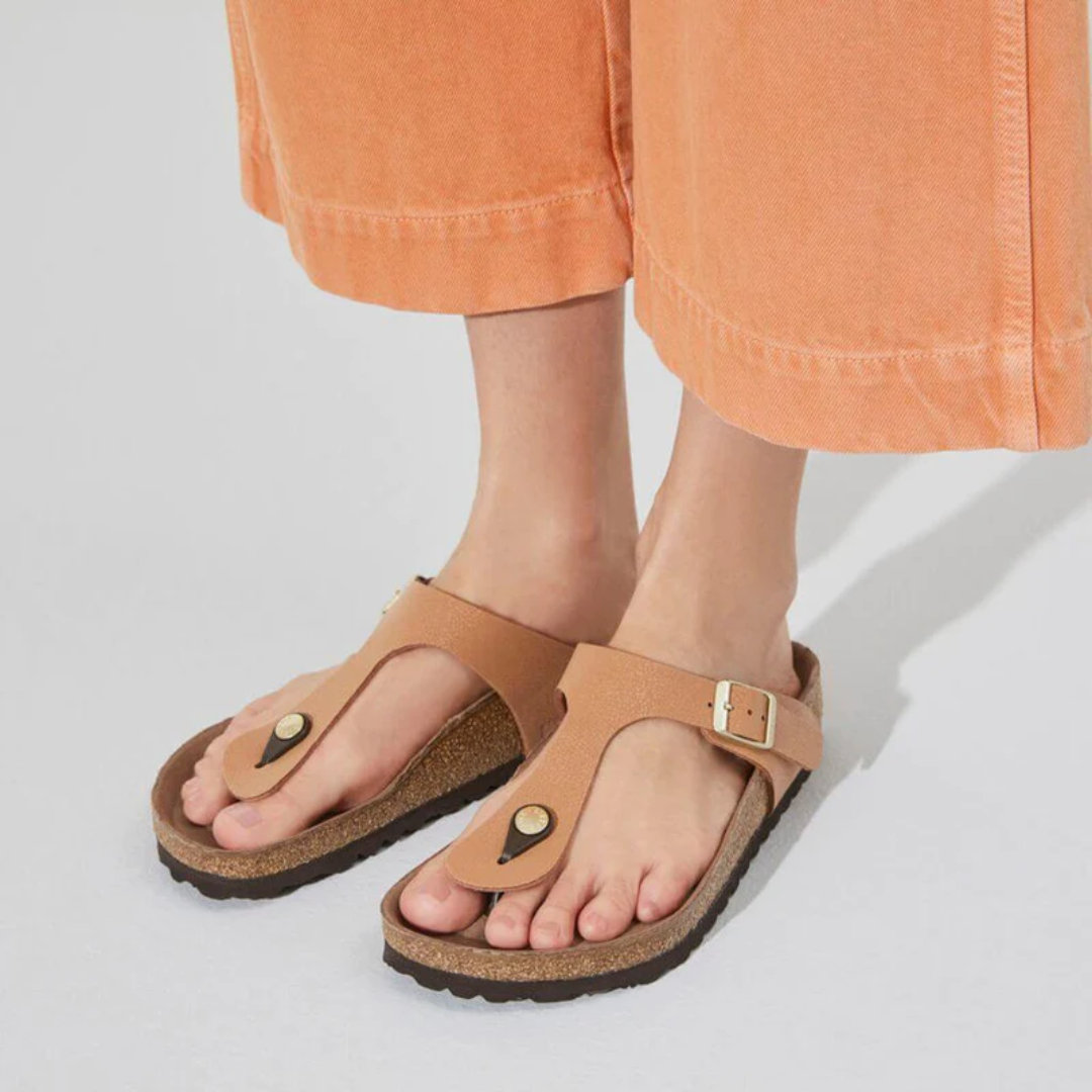 Birkenstock Gizeh Earthy BirkiBuc Sandal (Women's) - Find Your Feet