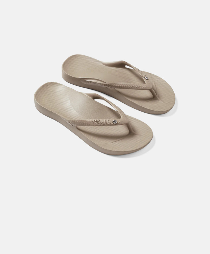 Archies Arch Support Crystal Taupe Thongs – Bstore