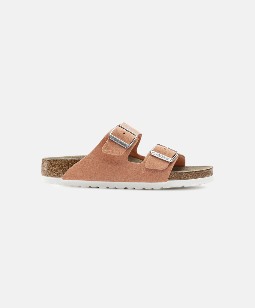 Birkenstock Arizona Suede Leather Coral Peach Soft Footbed Sandals ...