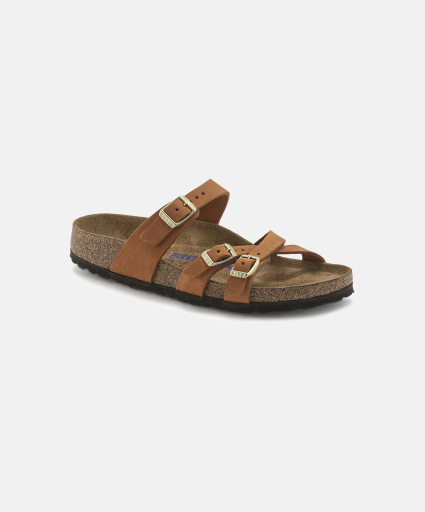 Birkenstock Franca Nubuck Leather Pecan Soft Footbed Sandals – Bstore