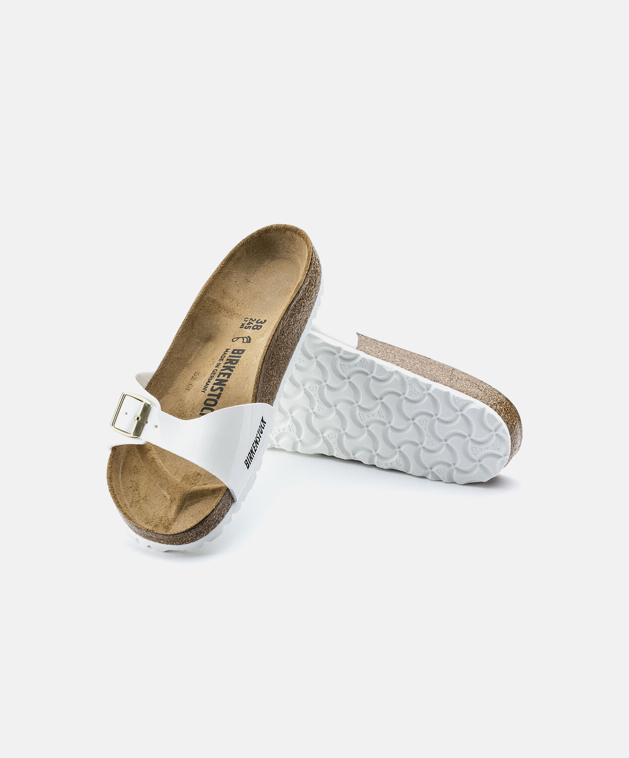 Verhuizer Het apparaat verdediging Birkenstock Madrid Birko-Flor White Patent Sandals | Free Shipping – Bstore