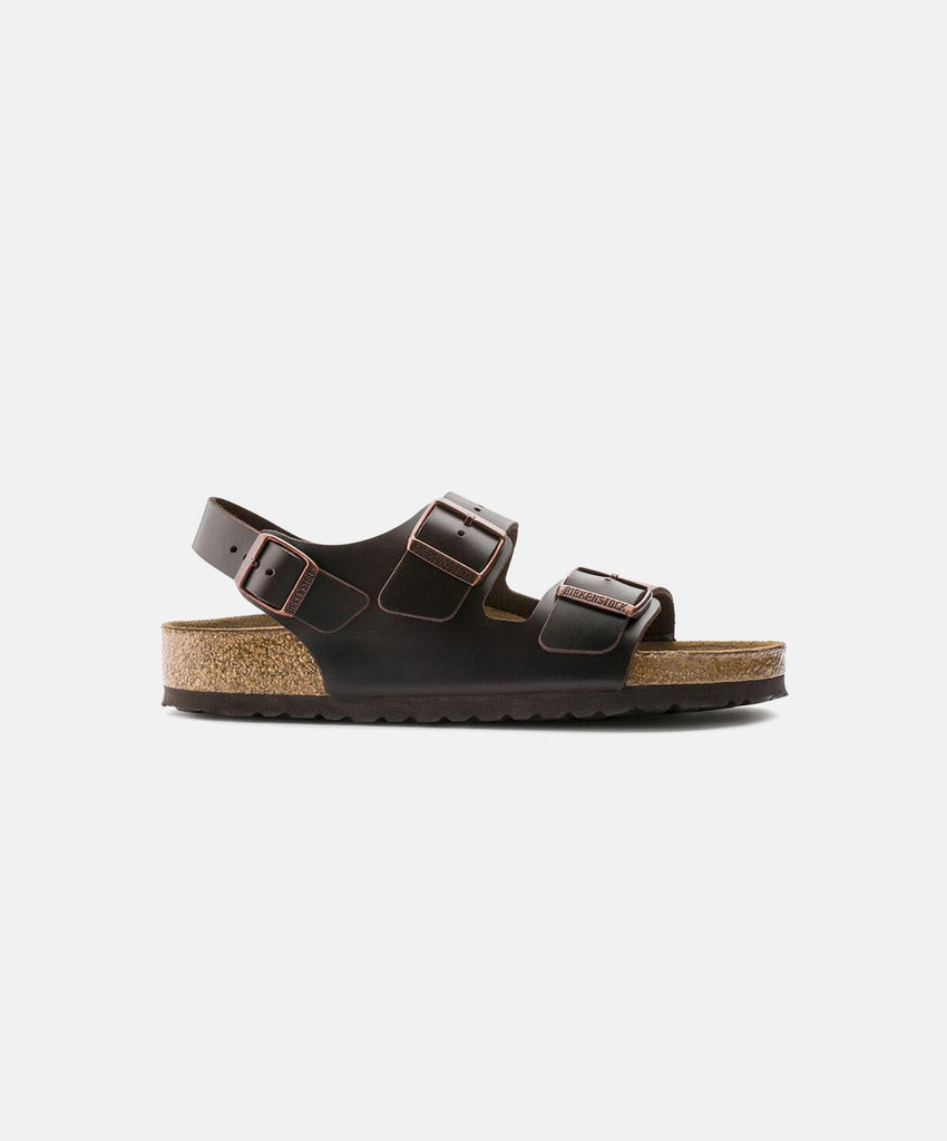 Birkenstock Milano Leather Dark Brown Sandals | Free Shipping – Bstore
